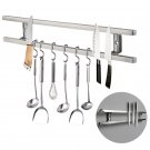Wall Mounted Stainless Steel Magnetic Knife Holder Double Bar Easy Storage