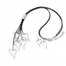 Love Heart Pendant Necklace Silver Plated Long British Style Multi Rope Chain