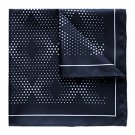 Kingsquare 100% Silk Dark Navy Blue Pocket Square Diamond Dot with Gift Box