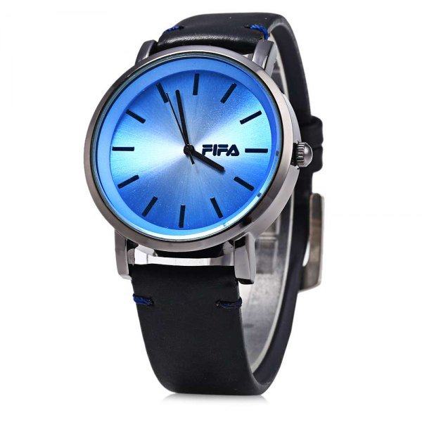 FIFA Edition Leather Band Men Quartz Watch - Blue