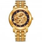 Diamond Scale Chinese Dragon Pattern Watch for Men - Black And Rose Gold