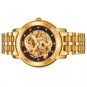 Diamond Scale Chinese Dragon Pattern Watch for Men - Black And Rose Gold