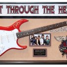 Bon Jovi Band Signed Guitar Shot Through The Heart Custom Framed
