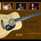 Crosby Stills Nash & Young Signed Guitar Custom Framed