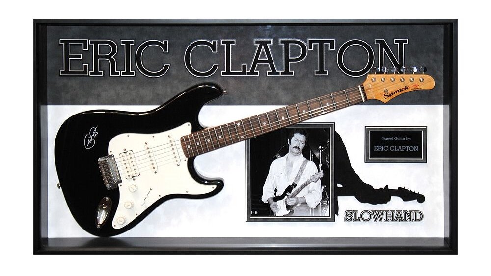 Eric Clapton Signed Guitar Slowhand Custom Framed