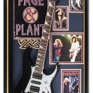 Jimmy Page and Robert Plant - Led Zeppelin - Signed Guitar Custom Framed