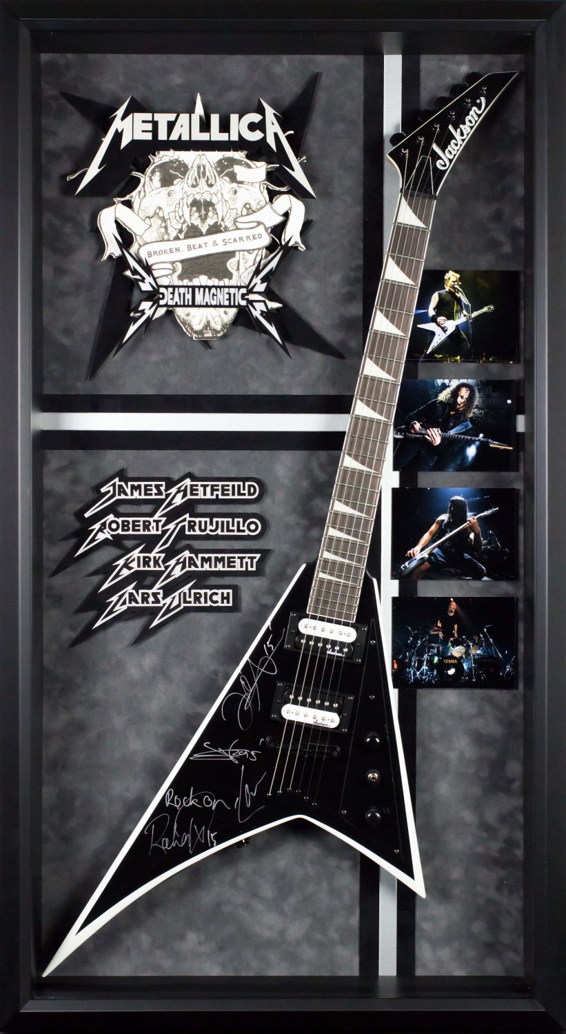 Metallica Signed Guitar Custom Framed