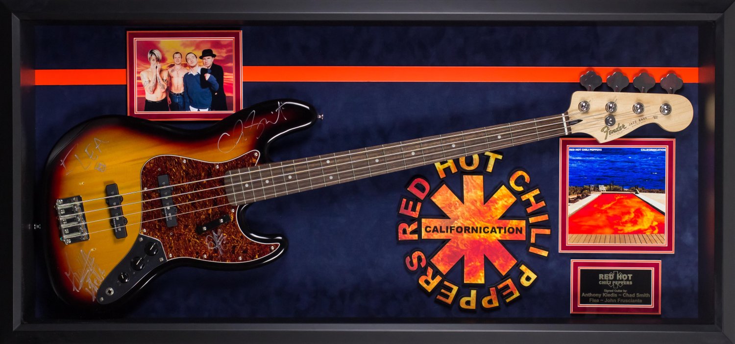Red Hot Chili Peppers Signed Guitar Californication Custom Framed