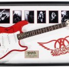Aerosmith Signed  Guitar Custom Framed