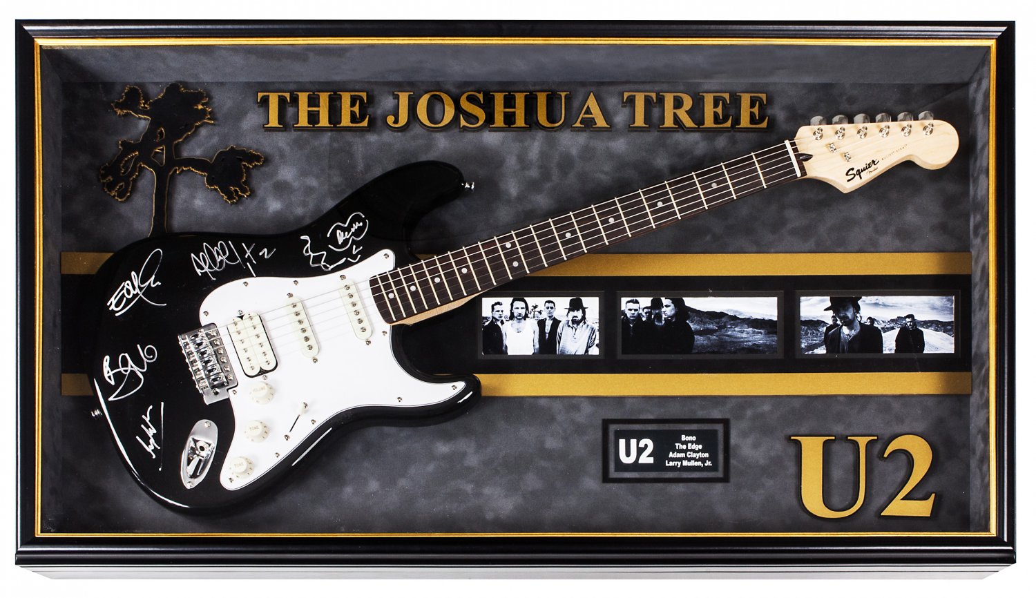 U2 Signed Guitar The Joshua Tree Custom Framed