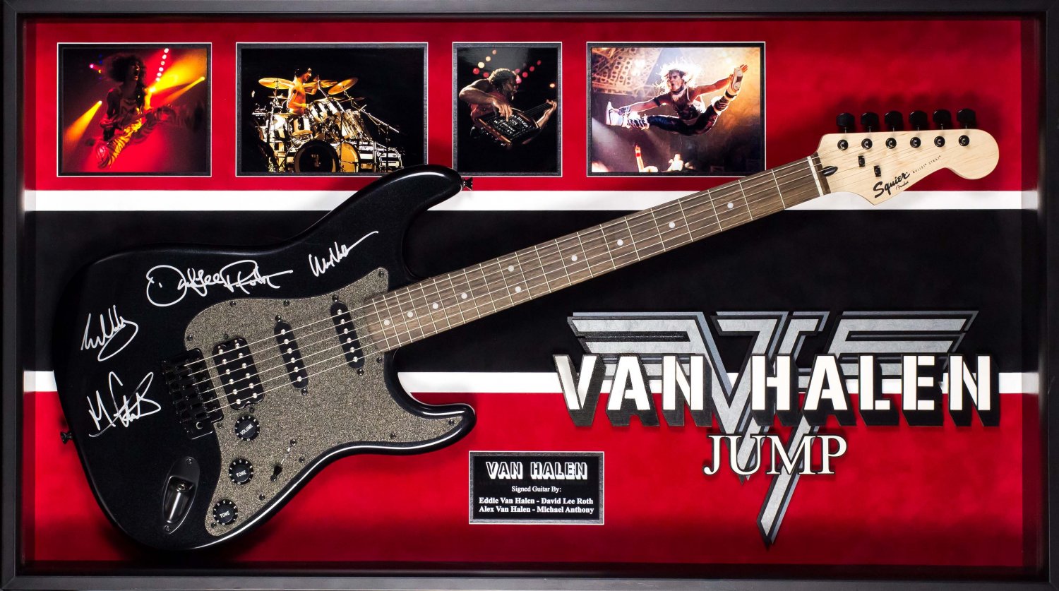 Van Halen Signed Guitar Jump Custom Framed