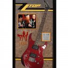 ZZ Top Signed Guitar Legs Custom Framed