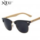 XIU Half Metal Bamboo Sunglasses Men Women Brand Designer Glasses Mirror Sun Glasses Fashion Gafas O
