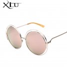 2017 Newest Fashion Brand Sunglasses Women Copper Round Hollow Frame High Quality Sun Glasses Oversi