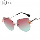 XIU Cat Eye Women Sunglasses Brand Designer Metal Sunglass Fashion Summer Style Sunglass Luxury Qual