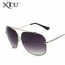 XIU Fashion Metal Sunglasses Women 2016 New Men's Brand Designer Sun glasses Vintage Oversized Frame