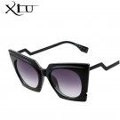 Oversized Cateye Sunglasses Women Vintage Metal Glasses Female Points Sun glasses Brand Designer Eye