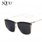 XIU Newest Brand Designer Alloy Hollow Temple Sunglasses Women High Quality Big Frame Sun Glasses Oc