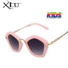 XIU Vintage Kids Sunglasses Girls Hipster Children Sun glasses Metal High Quality Glasses Brand Desi