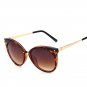 Points Sun Glasses Cateye Sunglasses Women Brand Fashion Rivet Optical Glasses Gafas Oculos De Sol  