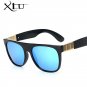 XIU Flat Top Sunglasses Men Polarized Sunglasses Women Retro Vintage Brand Designer Mens Sun glasses