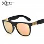 XIU Flat Top Sunglasses Men Polarized Sunglasses Women Retro Vintage Brand Designer Mens Sun glasses