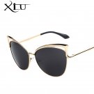 XIU Luxury Metal Cateye Sunglasses Women Sun glasses Retro Vintage Fashion Glasses Gafas De Sol Femi