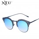 New 2017 Fashion Women Cat Eye Sunglasses Women Classic CarvingCopper  Frame Light Weight Shades Eye