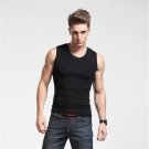 fitness clothing Men's Vest Cotton Men's Shirt Sleeveless Summer Wide Shoulders Stretch Waistcoat fi