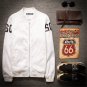 Thin baseball Clothes 2015 New Hot Autumn Korean  Slim Men's Jacket Fashion Personality Wihte Black 