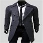Double Breasted Coat 2015 Selling Fall Winter fashion Lapel Men Long trench Jacket Slim Double Breas
