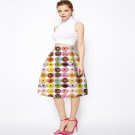 Creative Donuts skirt 206 New Hot Selling 3D digital Printing Hamburg Pleated Skirt Slimmer High Wai