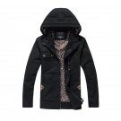 Black College Jacket Hooded 2017 New Hot Seling Large size 4XL Cotton Male Casual Jackets Thin  Brit