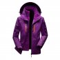 Female Two-piece Winter Jacket 2017 New Hot Selling Stand Collar Jackets Hooded Big Yards Windproof