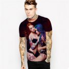 Couple Models Sexy Design T-shirt Men's Sexy Patterns Euramerican Style Short-Sleeved T-shirt  2017 