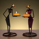 Iron T Light Holder | Black T Candle Holder | Metal T Light Candle Holder | Decorative Candle Holder