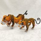 Wire Tiger Figure | Saber Tooth Tiger Figurine | Wire Tiger Sculpture Decor | Metal Wire Crafts