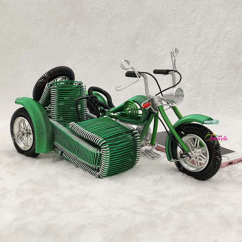 Wire Side Motorcycle | Motorcycle Figurines | Miniature Motorcycle Gift | Craft Made From Wire
