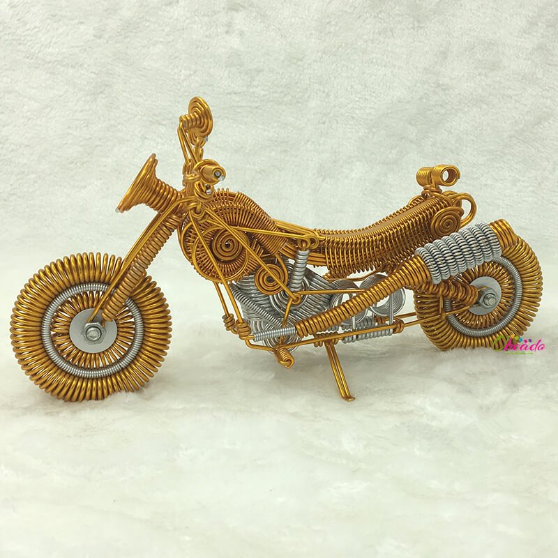 Wire Luxurious Harley | Motorcycle Figurines | Motorcycle Enthusiast Gifts | Wire Motorbike Model