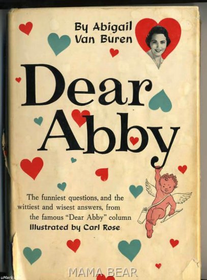 Vintage 1959 Dear Abby By Abigail Van Buren