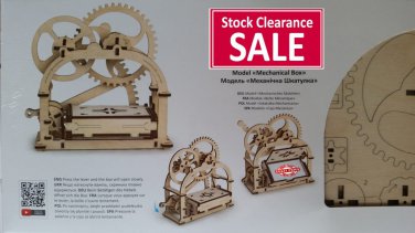 BUSINESS CARD Holder ETUI - 3D Mechanical Wooden model & puzzle