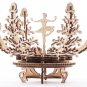 FLOWER - 3D Mechanical Wooden model & puzzle