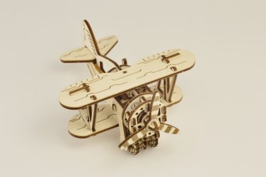 Bi-Plane WOODEN CITY 3D Mechanical wooden model