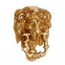 ""Lion"" Brass Door Knocker - Polish Lacquered