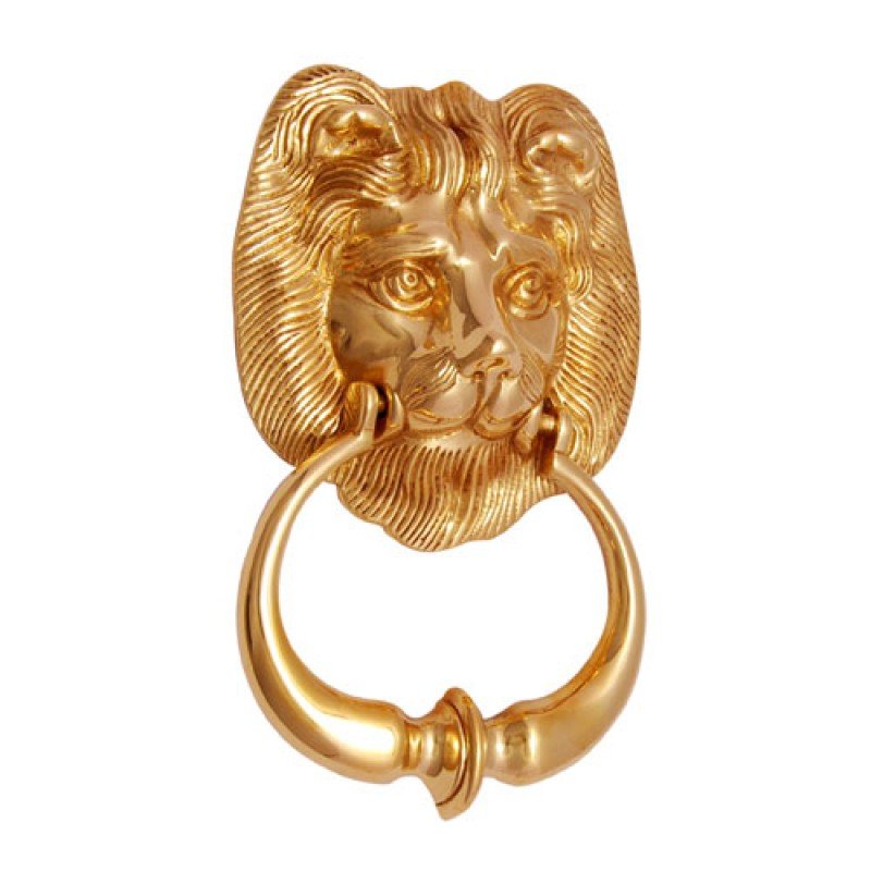 ""Lioness"" Brass Door Knocker - Polish Lacquered