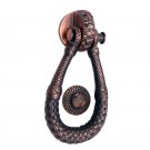 ""Rope"" Decorative Brass Door Knocker -  Antique Copper