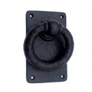 ""Adonikam"" Black Antique Iron Door Knocker - Black Powdercoated