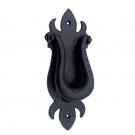 ""Alammelech"" Black Antique Iron Door Knocker - Black Powdercoated