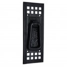 ""Joppa"" Black Antique Iron Door Knocker - Black Powdercoated