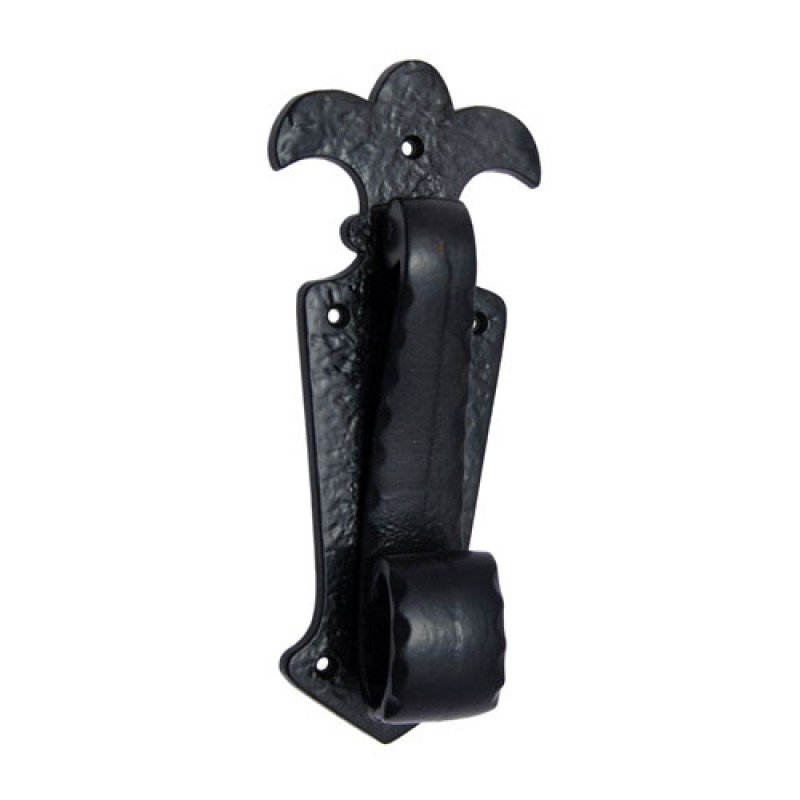 ""Leummim"" Black Antique Iron Door Knocker -  Black Powdercoated